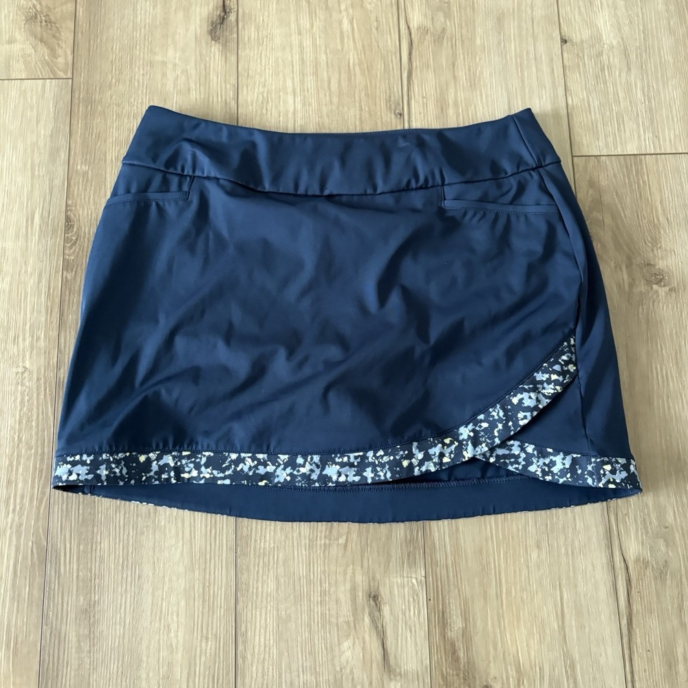 Adidas Tennis Skirt Athletic Golf Primegreen Blue  Large Skort Short‎